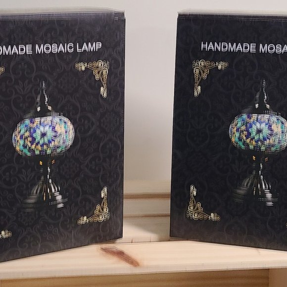 Home Made Mosiac Table Lamps (2) - HMMGL2 - Picture 1 of 7